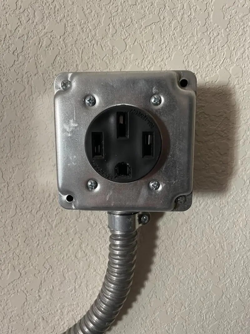 NEMA 14-50 outlet installed for Smart Home Electrical in Forney