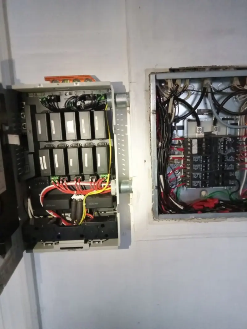 Electrical panel upgrade completed for Indoor Lighting Installation in Forney